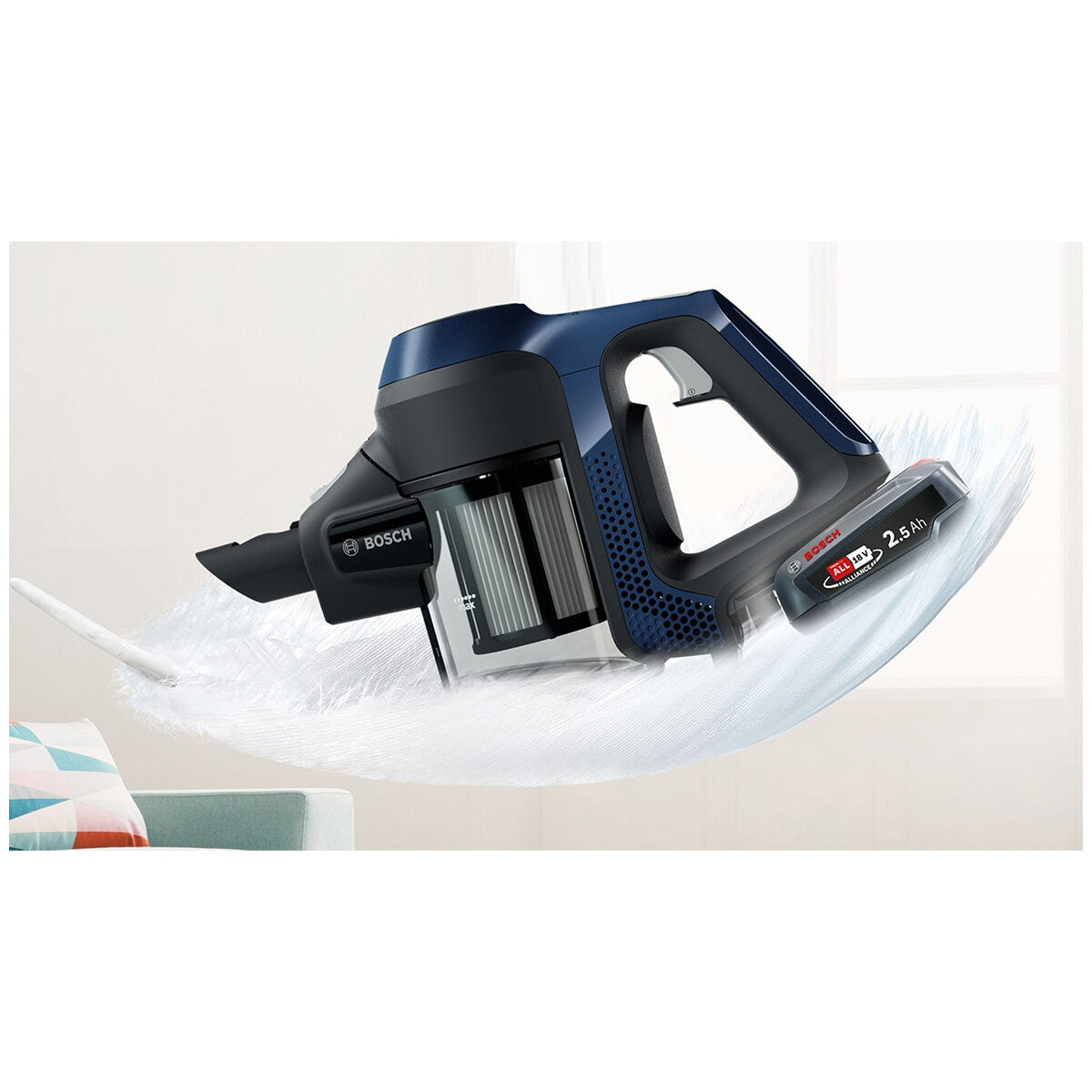 Bosch BCS611AU Unlimited 6 Rechargeable Vacuum Cleaner - Cordless, TurboSpin Motor, AllFloor Power Brush