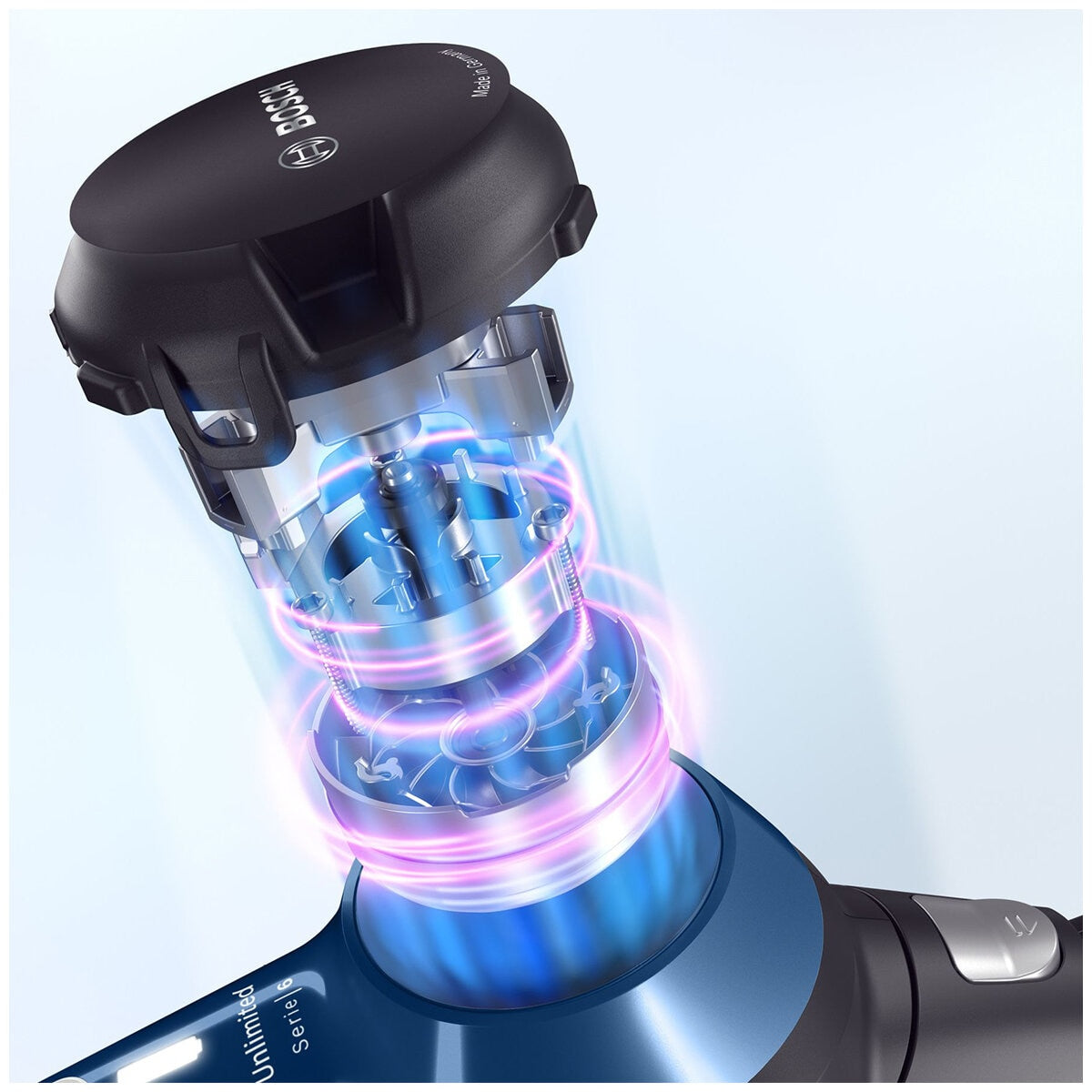 Bosch BCS611AU Unlimited 6 Rechargeable Vacuum Cleaner - Cordless, TurboSpin Motor, AllFloor Power Brush