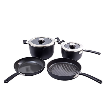 GreenPan Stackables Cookware Set 6 Piece, Diamond Infused Ceramic Nonstick, PFAS-Free, Scratch Resistant, Oven Safe