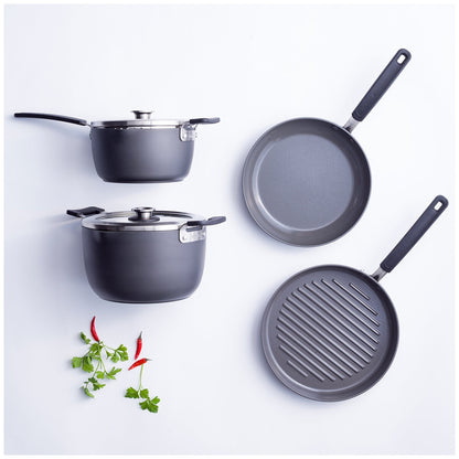 GreenPan Stackables Cookware Set 6 Piece, Diamond Infused Ceramic Nonstick, PFAS-Free, Scratch Resistant, Oven Safe