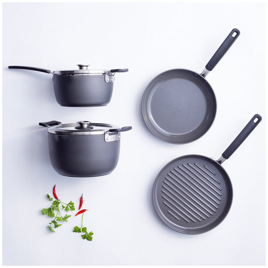 GreenPan Stackables Cookware Set 6 Piece, Diamond Infused Ceramic Nonstick, PFAS-Free, Scratch Resistant, Oven Safe