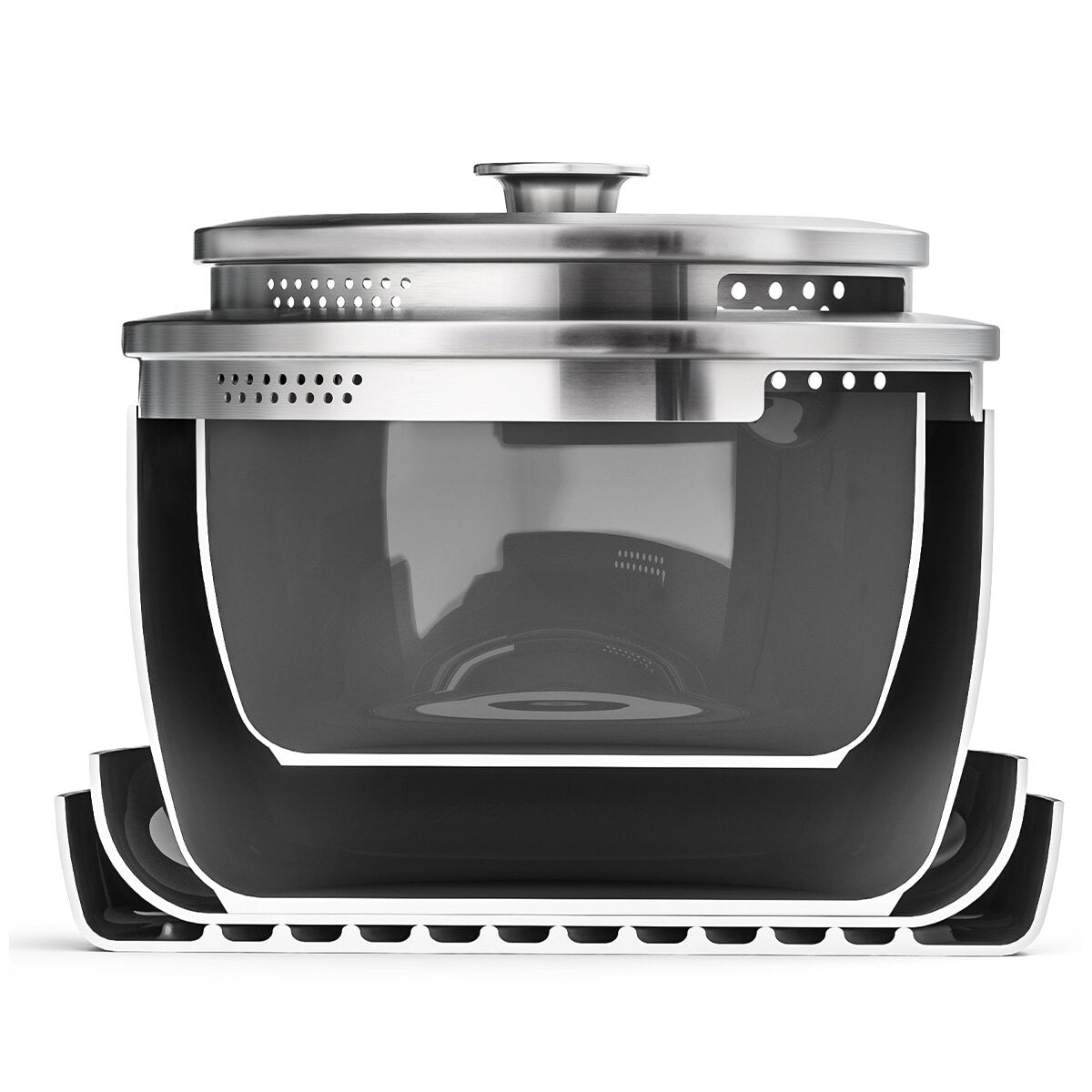 GreenPan Stackables Cookware Set 6 Piece, Diamond Infused Ceramic Nonstick, PFAS-Free, Scratch Resistant, Oven Safe