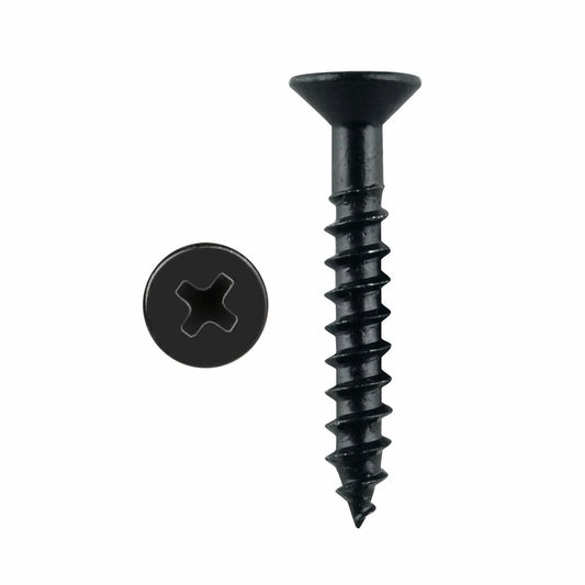 Pinnacle Black Countersunk Timber Screw 5 x 50mm Black Steel 20 Pack - Auzzistore