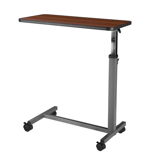 Altus Adjustable Overbed Table 79-110 cm Walnut with Rolling Lockable Wheels – view 2 - Auzzistore