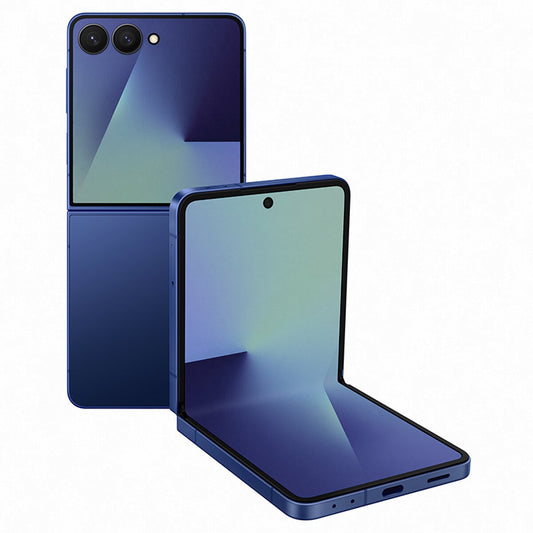 Samsung Galaxy Z Flip7 256GB Blue - Seamless Foldable Screen, Pro Visual Engine, 4,300mAh Battery, Gemini Live AI Assistant