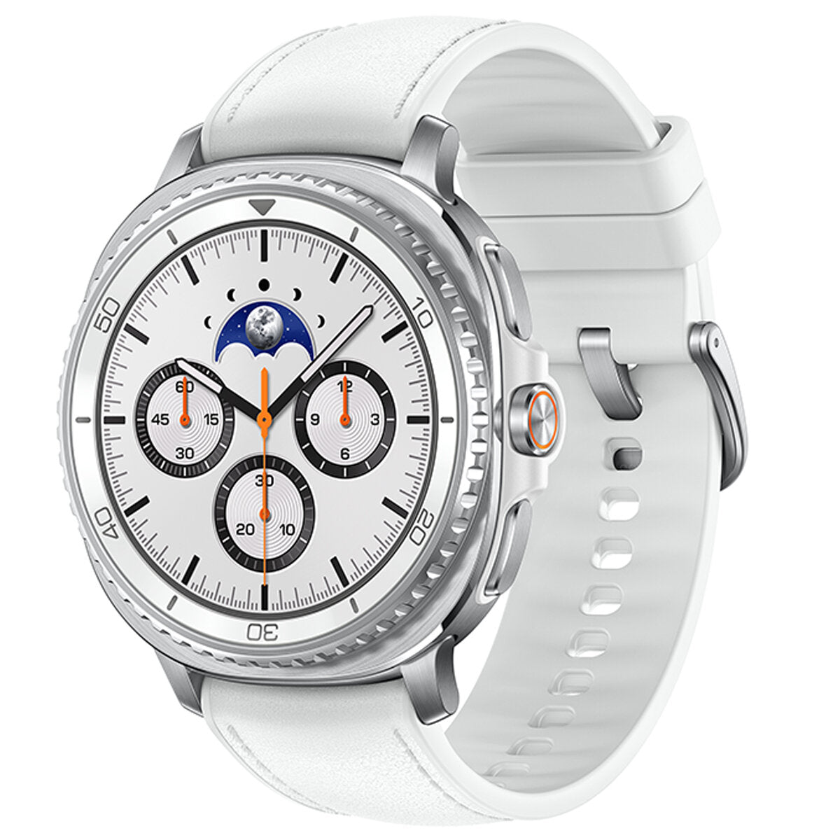 Samsung Galaxy Watch 8 Classic LTE 46mm White with Rotating Bezel, Quick Button, AI Voice Assistant, Personalised Coaching