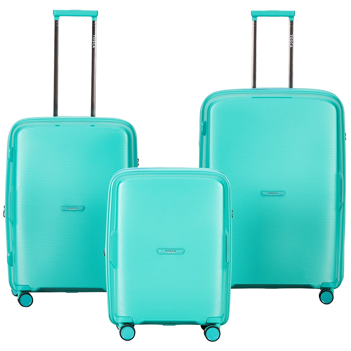 Tosca Bel-Air 3-Piece Luggage Set TCA510-3 Teal - Lightweight, Durable, TSA Locks