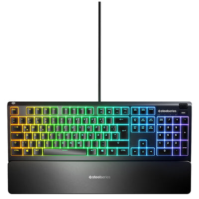 SteelSeries Apex 3 Gaming Keyboard 64795 Black IP32 Water Resistant
