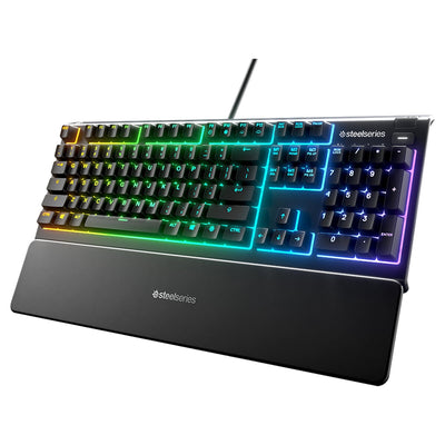 SteelSeries Apex 3 Gaming Keyboard 64795 Black IP32 Water Resistant