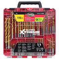 Disston Blu-Mol Xtreme 115pc Titanium Drill Bit Set Hex & Round Shank E0100505