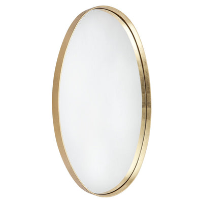 Cafe Lighting and Living Lucille Oval Wall Mirror Gold Leaf Iron Frame