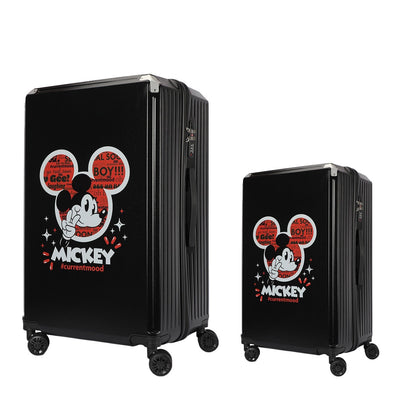Disney Mickey 2 Piece Luggage Set DIS395-2 Black, ABS/Polycarbonate, TSA Locks, 5-Year Warranty