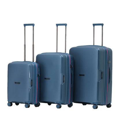 Tosca Bel-Air Blue 3 Piece Luggage Set | A Grade Polypropylene Shell, TSA Locks, Expanders, Dual Glide Wheels, 10-Year Warranty