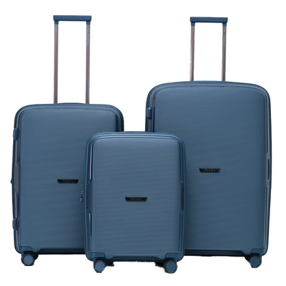 Tosca Bel-Air Blue 3 Piece Luggage Set | A Grade Polypropylene Shell, TSA Locks, Expanders, Dual Glide Wheels, 10-Year Warranty