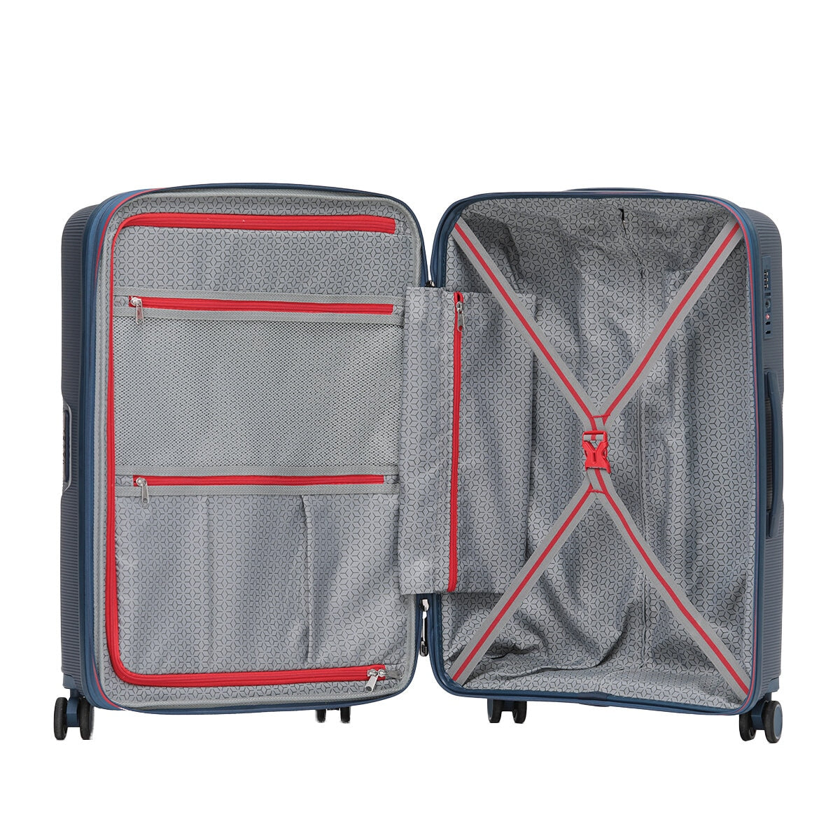 Tosca Bel-Air Blue 3 Piece Luggage Set | A Grade Polypropylene Shell, TSA Locks, Expanders, Dual Glide Wheels, 10-Year Warranty