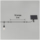 Artika Blaze Outdoor Solar Light Black OUT-BZSO-C6BL | 20 LED Bulbs, 12.8m String, 4 Modes, USB-C Recharge, 300 Lumens – view 2