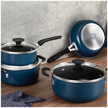 Tramontina Ceramic Cookware Set | Aluminium with Ceramic Coating | Silicone Exterior | Induction Ready | Dishwasher Safe | 4-Piece