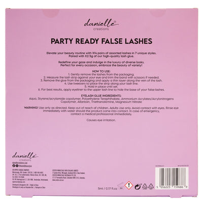 Danielle Creations Party-Ready False Lashes 14 Pairs Black