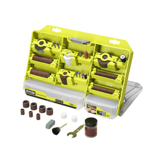 Ryobi 120 Piece All Purpose Rotary Tool Accessory Set - 55mm x 1mm x 101mm - Versatile Cutting, Polishing, Grinding – view 2 - Auzzistore