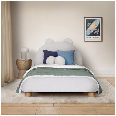 Aesthetik Kids King Single Upholstered Bed AK642524Z Grey Stylish