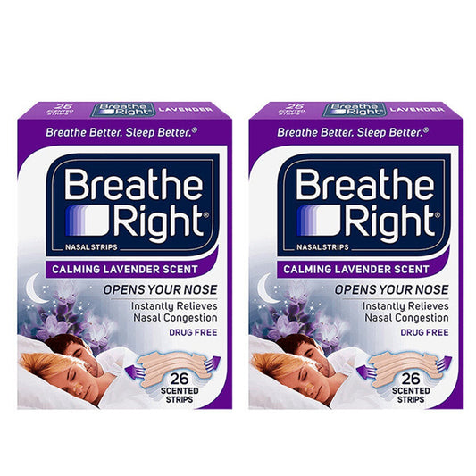 Breathe Right Calming Lavender 2 x 26 Nasal Strips