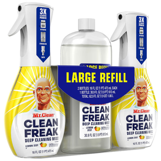 Mr. Clean Clean Freak Mist Lemon Zest 80791639, Multi-Surface Cleaner, 1.86L, 2 Sprays + Refill – view 2