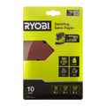 Ryobi Detail Sanding Set - 10 Piece - 100 x 140mm - 80/120/240 Grit
