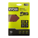 Ryobi Detail Sanding Set - 10 Piece - 100 x 140mm - 80/120/240 Grit