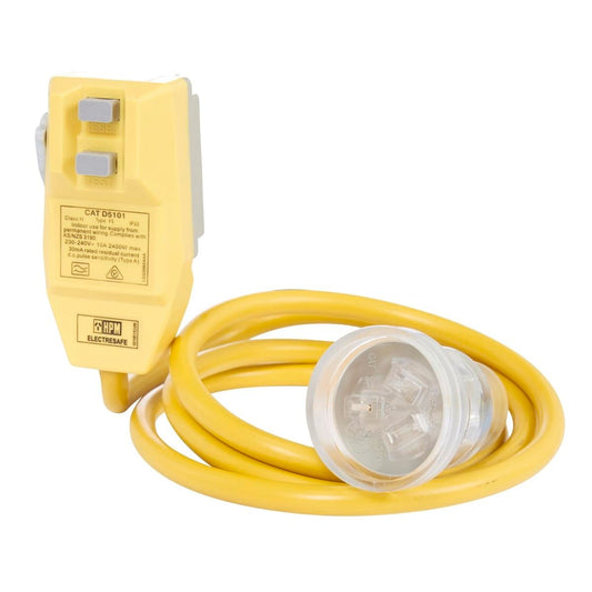 HPM Extension Lead - 1.6m - PVC - Inbuilt RCD Safety Switch - Auzzistore