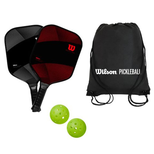 Wilson Pickleball Kit WR195611U - USAPA Approved Paddles, Pickleballs & Bag
