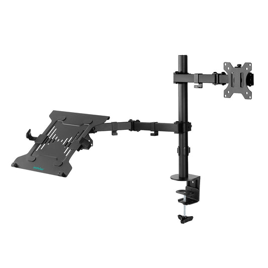 mbeat Dual-Screen Articulating Monitor Arm with Laptop Holder, 13-32 inch, Steel