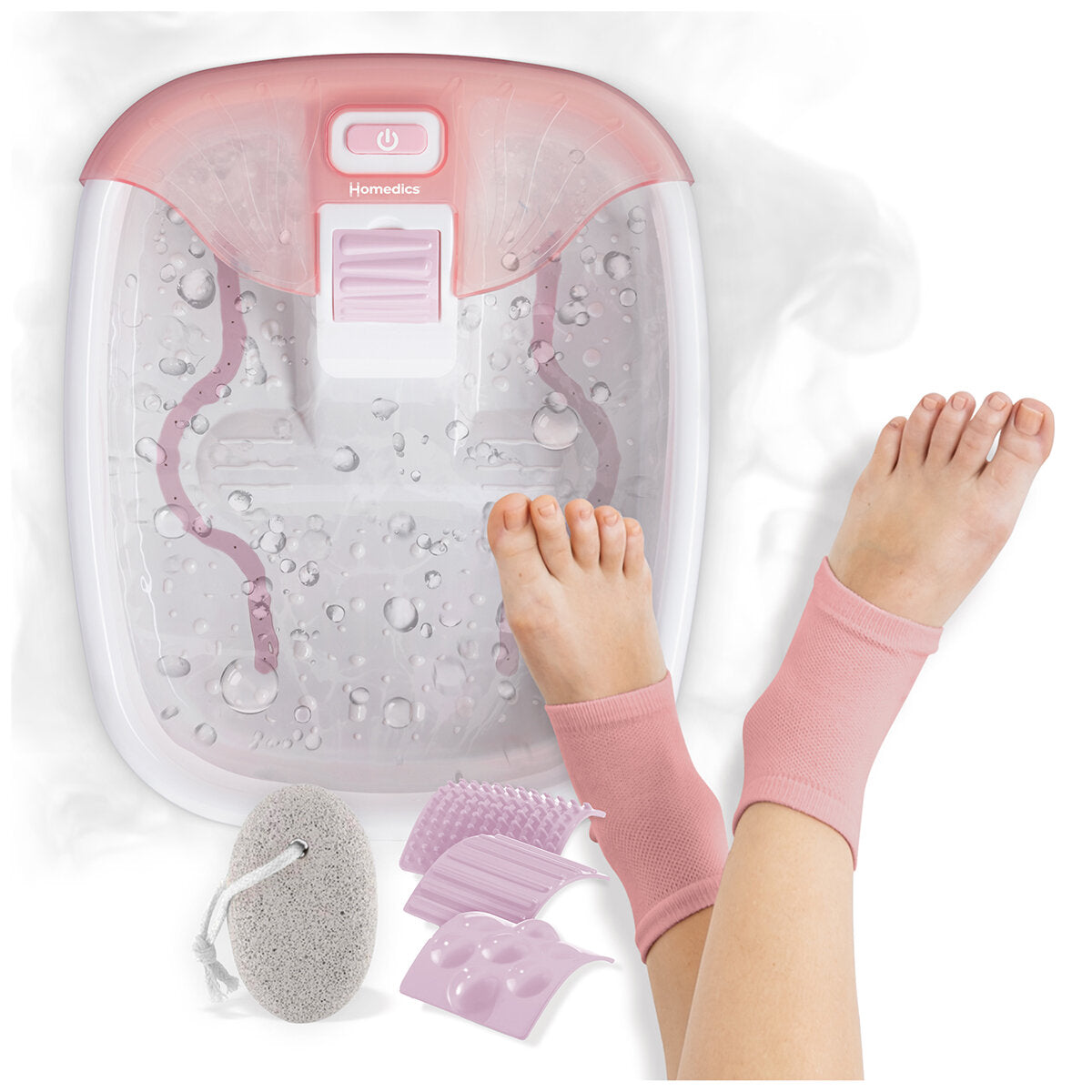 Homedics Bubble Bliss Deluxe Foot Spa FB-54-AU with Heat, Massage & Attachments