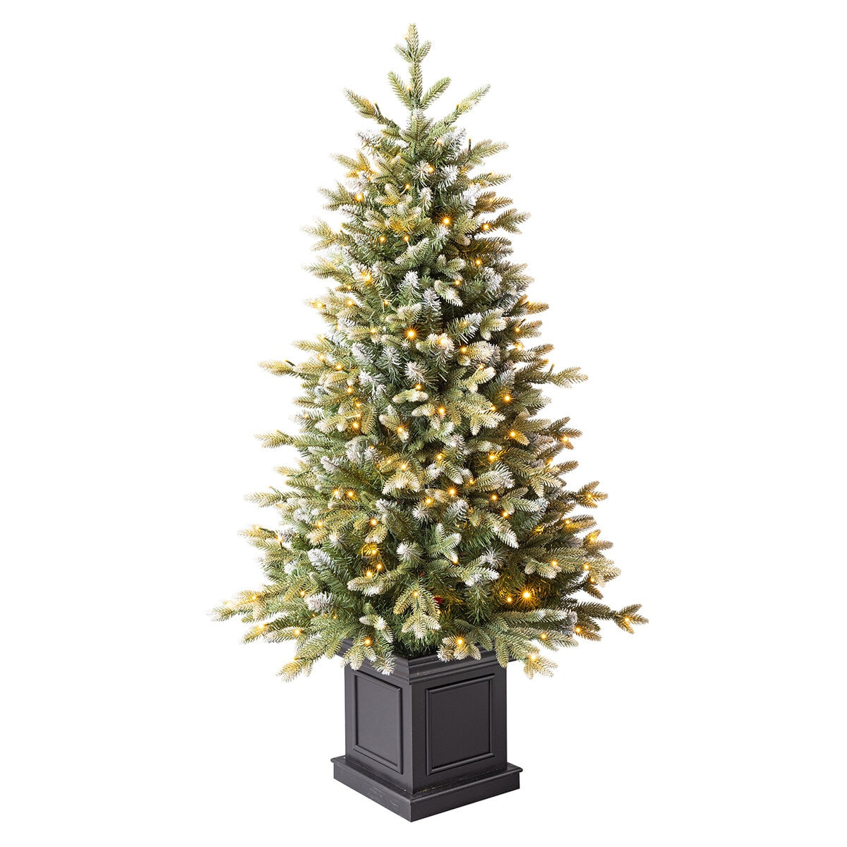 Pre-Lit Glitter Frosted Christmas Tree 1.37m, 200 LED Lights, Model TG46P4826D67