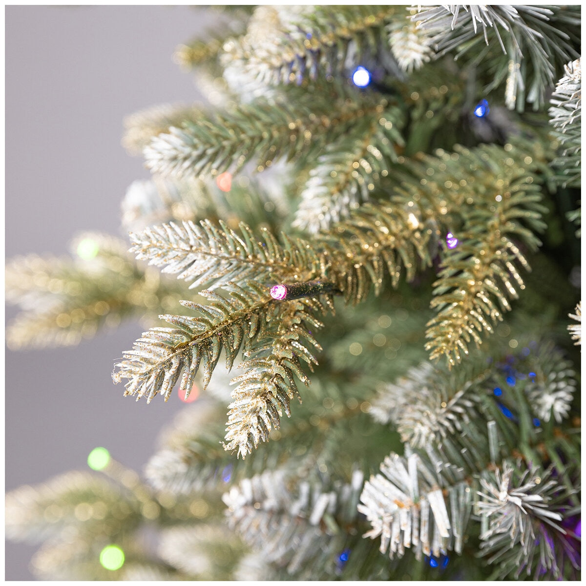 Pre-Lit Glitter Frosted Christmas Tree 1.37m, 200 LED Lights, Model TG46P4826D67