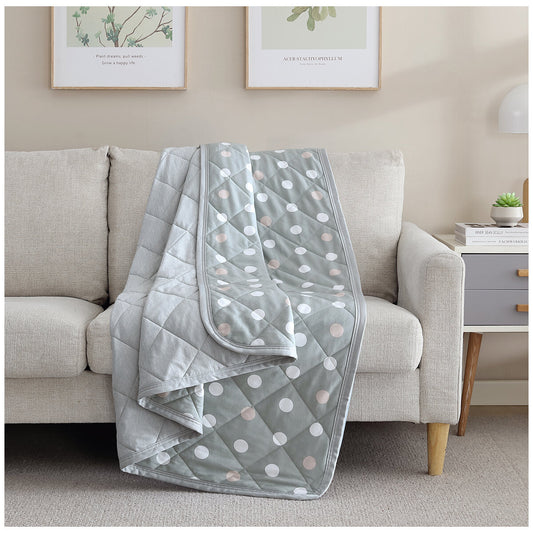 Sutton Place Cooling Throw 152 x 177cm Grey, Cool Touch, Reversible, Machine Washable