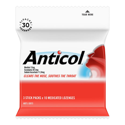 Anticol Throat Lozenge 9x30 Pack, Fast Relief, Vitamin C, Model 12244366
