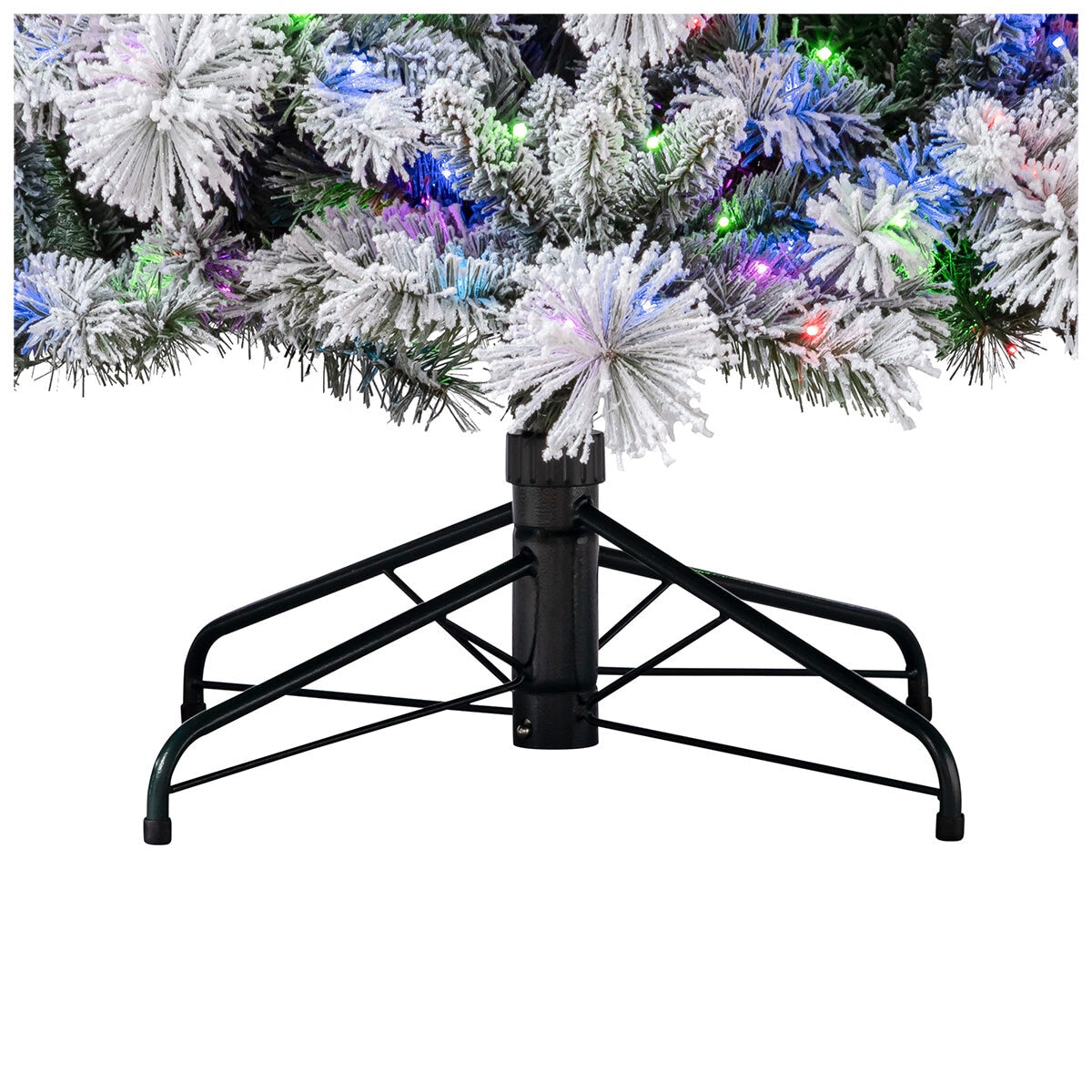 Pre-Lit Glitter Flocked Cashmere Christmas Tree 2.74M TG90M4I61D18, 1,780 LED Lights, EZ Connect