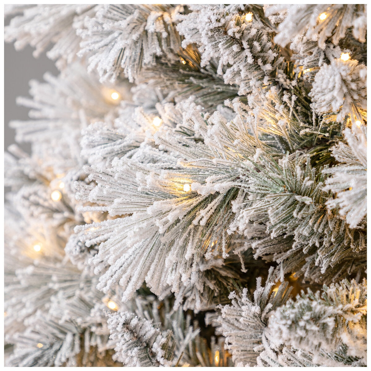 Pre-Lit Glitter Flocked Cashmere Christmas Tree 2.74M TG90M4I61D18, 1,780 LED Lights, EZ Connect