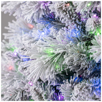 Pre-Lit Glitter Flocked Cashmere Christmas Tree 2.74M TG90M4I61D18, 1,780 LED Lights, EZ Connect