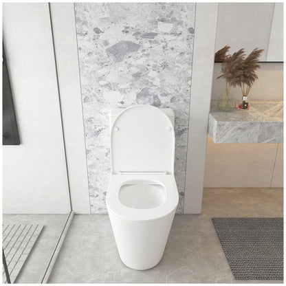 Mercio London Back to Wall Toilet LP-T6, Rimless Flush, 4.5L/3L, Soft Close Seat