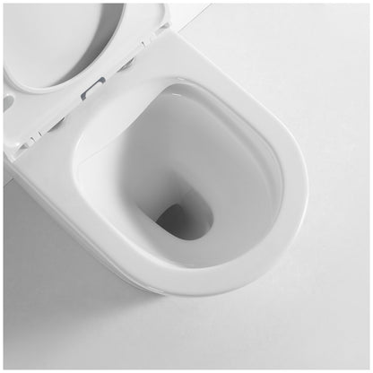 Mercio London Back to Wall Toilet LP-T6, Rimless Flush, 4.5L/3L, Soft Close Seat