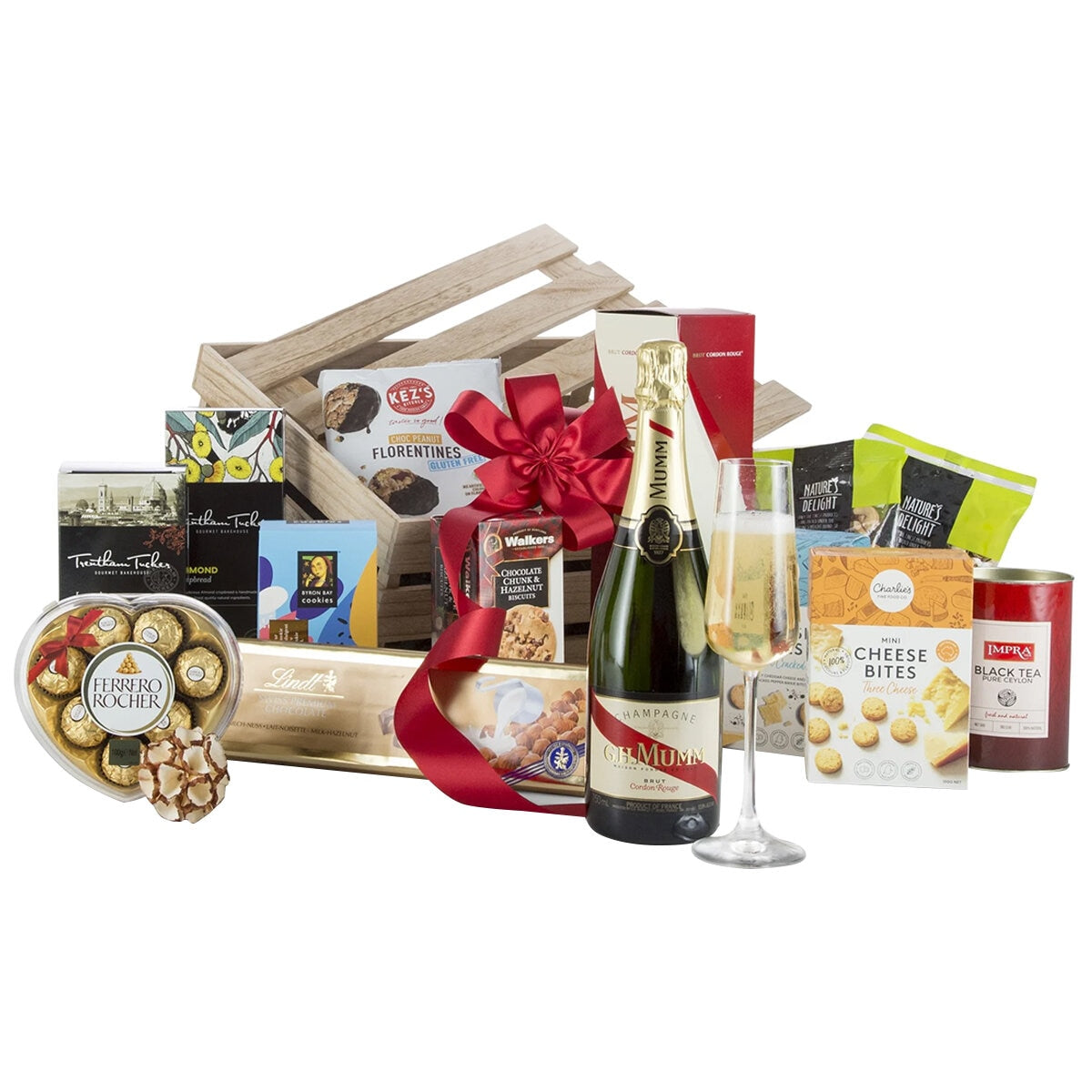 Interhampers French Connection Gift Hamper BRO4725 - Champagne, Chocolates, Gourmet Treats