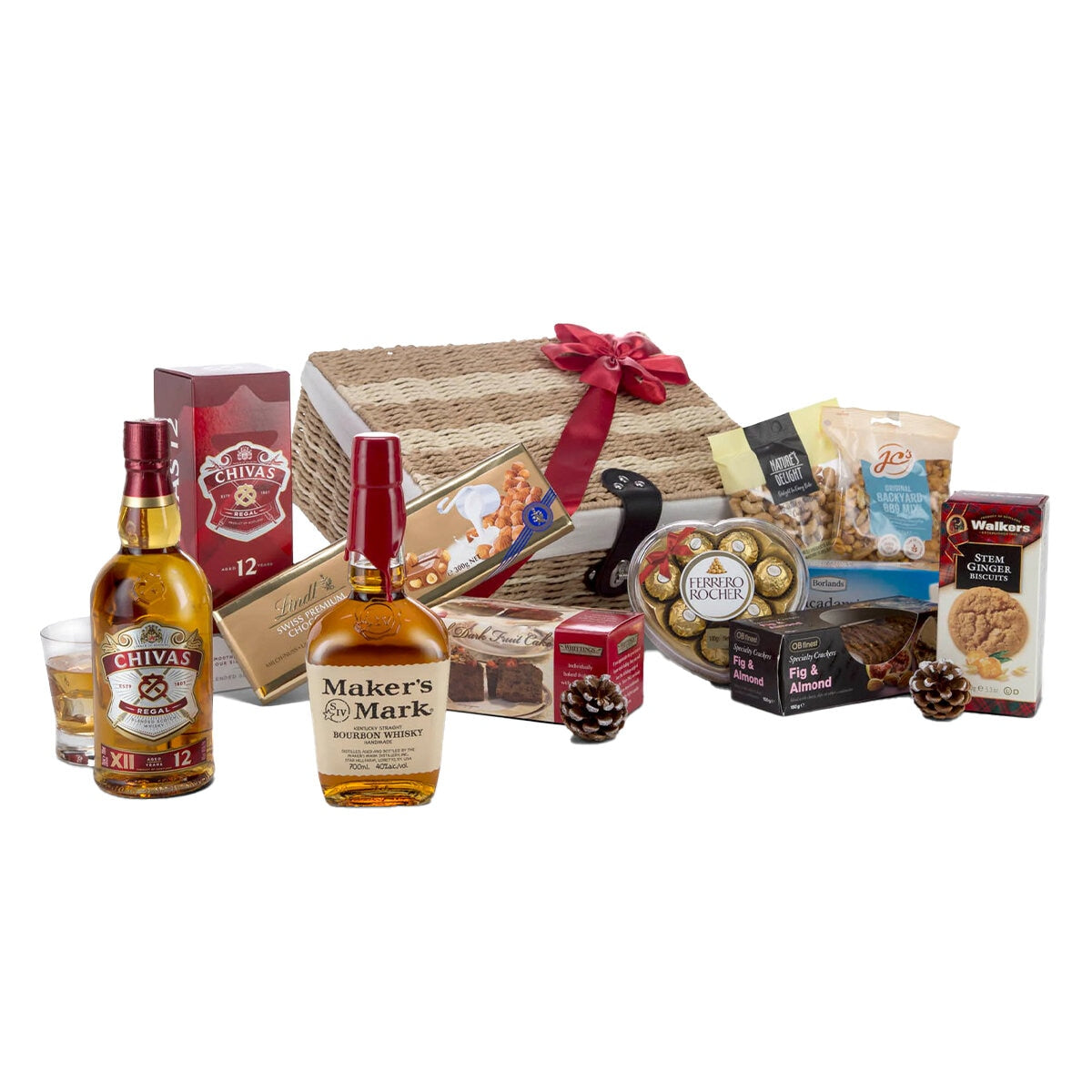 Interhampers Prestige Gift Hamper BRO4925 - Luxury Spirits, Fine Wines, Gourmet Treats