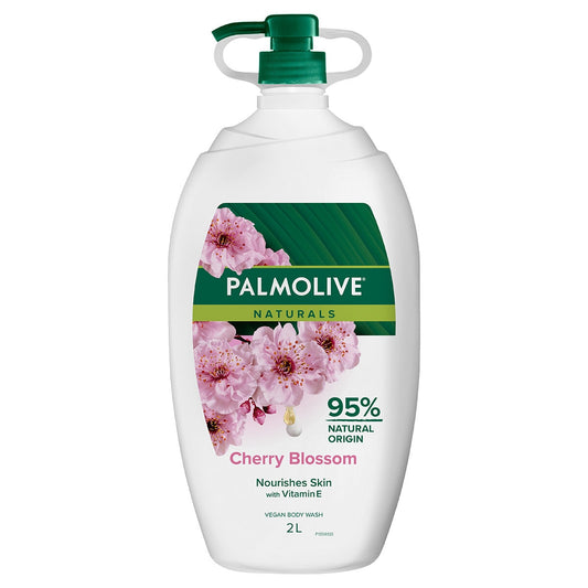 Palmolive Men Shower Gel 2L Cherry Blossom, Vegan, 95% Natural Origin, Moisturising