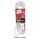 Arlec 2m White Ring Pull Extension Lead - PVC - Safe & Convenient