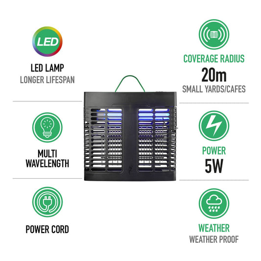 Gecko Small LED Slimline Zapper - 20m Coverage - Weatherproof - Low Maintenance – view 2 - Auzzistore