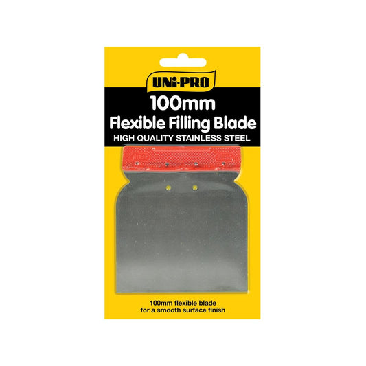Uni Pro Flexible Filling Blade 100mm Steel Smooth Surface Finish - Auzzistore