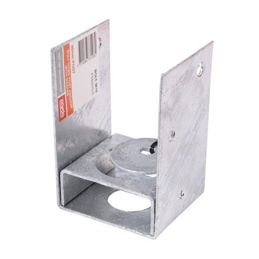 Pryda 90mm M10 Bolt Down W Washer Post Anchor - Heavy-Duty - Galvanised Steel - Auzzistore