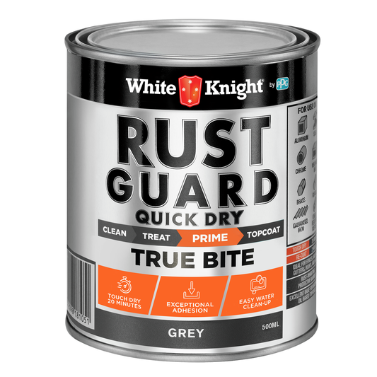 White Knight Rust Guard Grey Primer Paint 0.5L - Quick Dry - Anti-Corrosive - Auzzistore