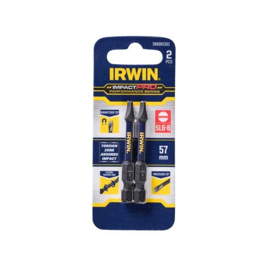 Irwin Impact Bits - 57mm - Magnetised - High Torque Performance - 2 Pack - Auzzistore